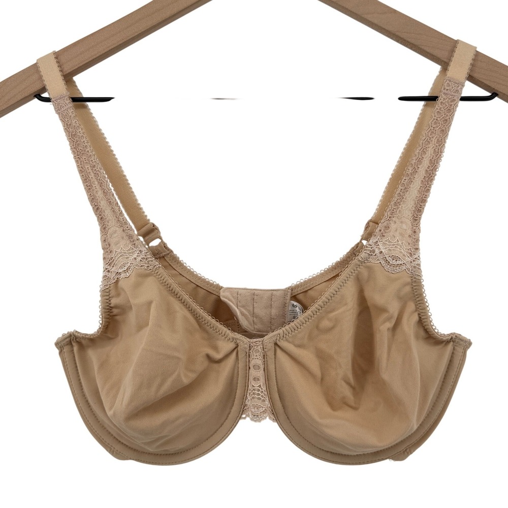 Wacoal Soft Embrace Seamless Lace Bra Beige Sand 34D Full Coverage Unline 851211